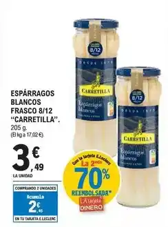 E.Leclerc Carretilla - espárragos blancos frasco 8/12 oferta