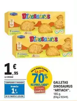 E.Leclerc Artiach - galletas dinosaurus oferta