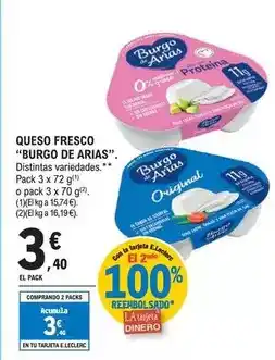 E.Leclerc Burgo de arias - queso fresco oferta