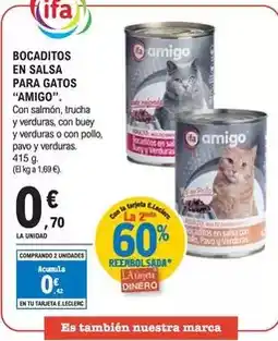 E.Leclerc Ifa amigo - bocaditos en salsa para gatos oferta
