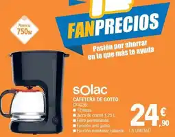 E.Leclerc Solac - cafetera de goteo oferta