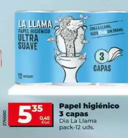 Dia Dia la llama - papel higiénico 3 capas oferta