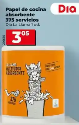 Dia Dia la llama - papel de cocina absorbente 375 servicios oferta