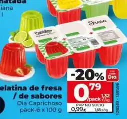 Dia Dia caprichoso - gelatina de fresa/de sabores oferta