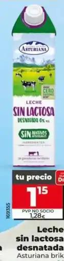 Dia Asturiana - leche sin lactosa desnatada oferta