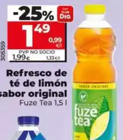 Dia Fuze tea - refresco de té de limón sabor original oferta