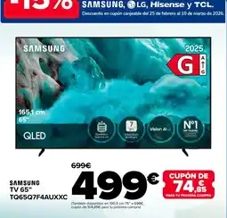 Carrefour SAMSUNG TV 65" TQ65Q7F4AUXXC oferta