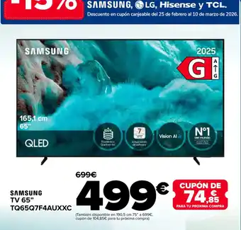 SAMSUNG TV 65" TQ65Q7F4AUXXC