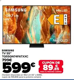 Carrefour SAMSUNG TV 55" TQ55QN74FATXXC oferta