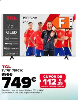 Carrefour TCL TV 75" 75P71K oferta