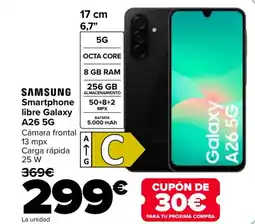 Carrefour SAMSUNG Smartphone libre Galaxy A26 5G oferta