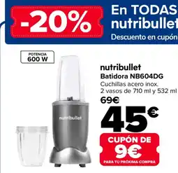Carrefour NUTRIBULLET Batidora NB604DG oferta