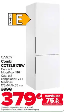 Carrefour CANDY Combi CCT3L517EW oferta