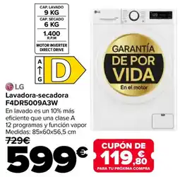 Carrefour LG Lavadora-secadora F4DR5009A3W oferta