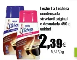 FROIZ LA LECHERA Leche condensada sirvefácil original o desnatada oferta