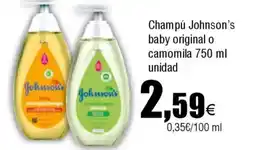 FROIZ JOHNSON'S Champú baby original o camomila oferta