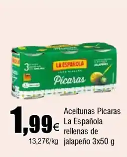 FROIZ LA ESPANOLA Aceitunas Pícaras rellenas de jalapeño oferta