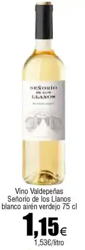 FROIZ Vino Valdepeñas Señorío de los Llanos blanco airén verdejo oferta