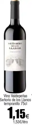 FROIZ Vino Valdepeñas Señorío de los Llanos tempranillo oferta