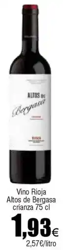 FROIZ Vino Rioja Altos de Bergasa crianza oferta