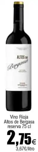 FROIZ Vino Rioja Altos de Bergasa reserva oferta