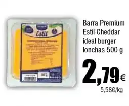 FROIZ ESTIL Barra Premium Cheddar ideal burger lonchas oferta