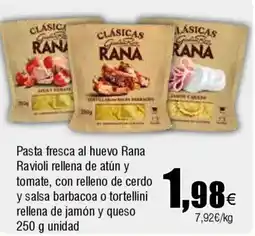 FROIZ RANA Pasta fresca al huevo Ravioli rellena de atún y tomate oferta