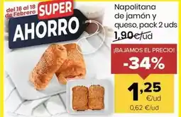 Autoservicios Familia Napolitana de jamon y queso oferta