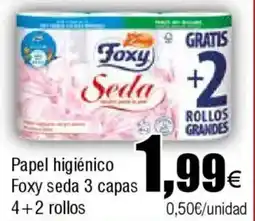 FROIZ FOXY Papel higiénico seda 3 capas 4+2 rollos oferta