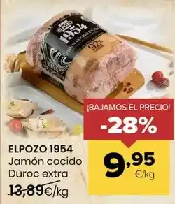 Autoservicios Familia Elpozo 1954 - jamón cocido duroc extra oferta