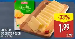 ALDI Lonchas de queso gouda oferta
