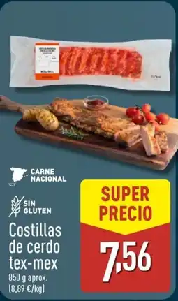 ALDI Costillas de cerdo tex-mex oferta