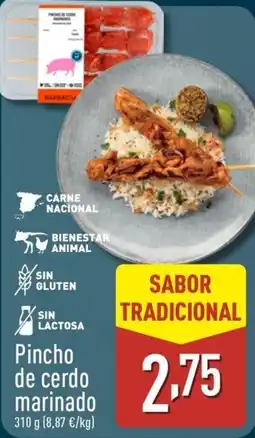 ALDI Pincho de cerdo marinado oferta