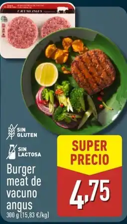 ALDI Burger meat de vacuno angus oferta