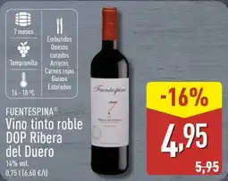 ALDI FUENTESPINA Vino tinto roble DOP Ribera del Duero oferta