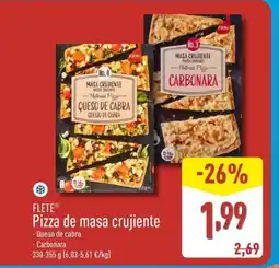 ALDI FLETE Pizza de masa crujiente oferta