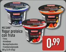 ALDI MILSANI Yogur proteico con fruta oferta