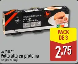 ALDI LA TABLA Pollo alto en proteína oferta