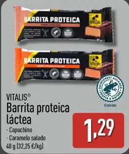 ALDI VITALIS Barrita proteica láctea oferta