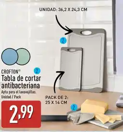 ALDI CROFTON Tabla de cortar antibacteriana oferta