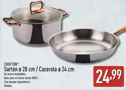 ALDI CROFTON Sartén 28 cm / Cacerola Ø 24 cm oferta