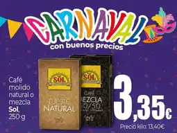 Unide Market SOL Café molido natural o mezcla oferta