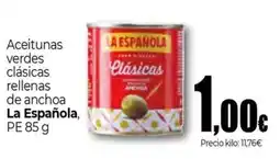Unide Market LA ESPAÑOLA Aceitunas verdes clásicas rellenas de anchoa oferta