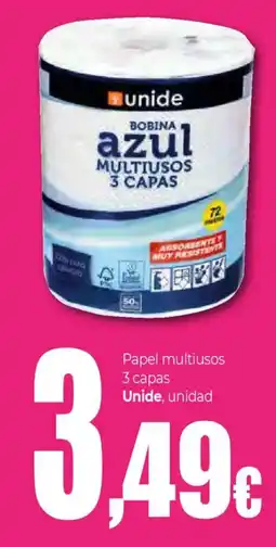 Unide Supermercados UNIDE Papel multiusos capas oferta