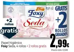 Unide Supermercados FOXY Papel higiénico Seda, 4 rollos + 2 rollos gratis oferta