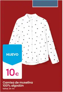 Pepco Camisa de muselina 100% algodón oferta