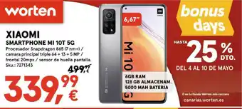 Worten Xiaomi Smartphone MI 10T 5G oferta