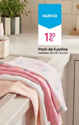 Pepco Pack de 5 paños oferta
