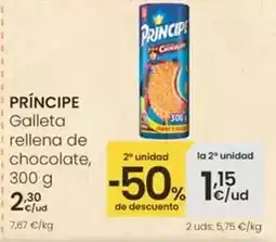 Eroski Príncipe - galleta rellena de chocolate oferta