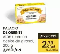 Eroski Palacio de oriente - atun claro en aceite de girasol oferta